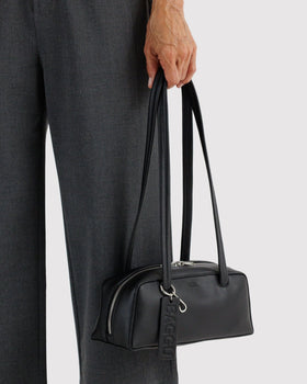 Small Recycled Leather Bowler Bag P4