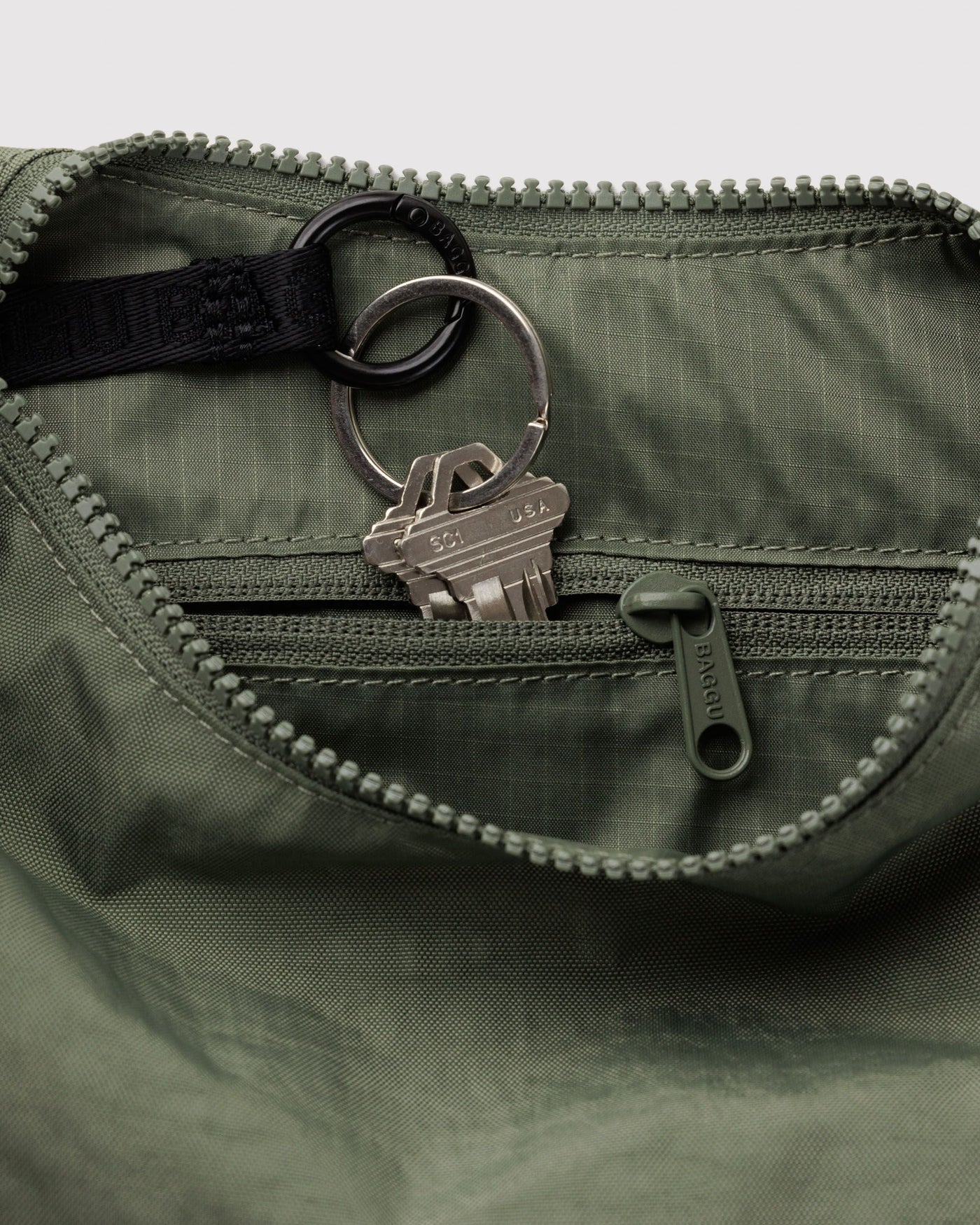Small Nylon Crescent Bag H0