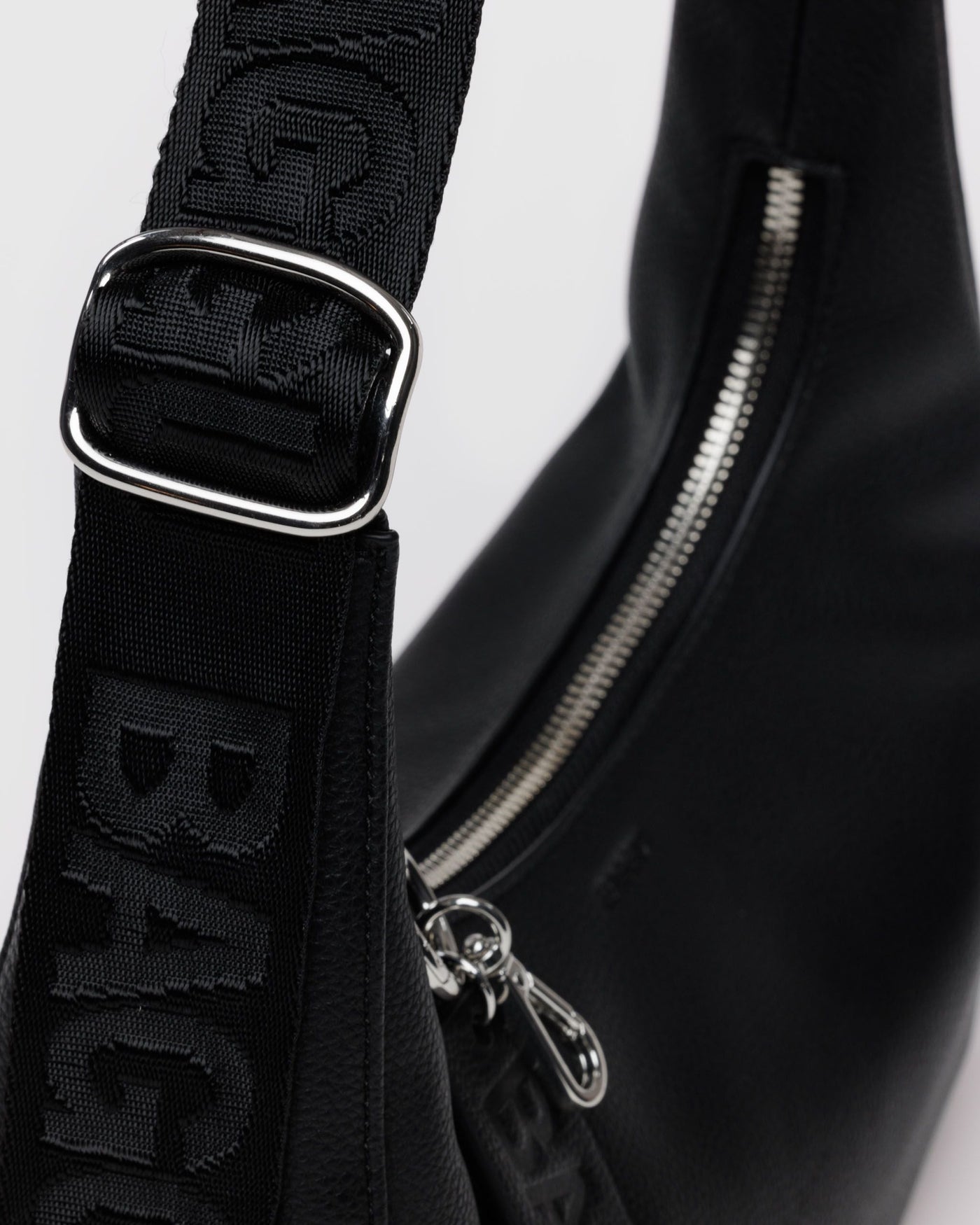 Small Recycled Leather Crescent Bag L4