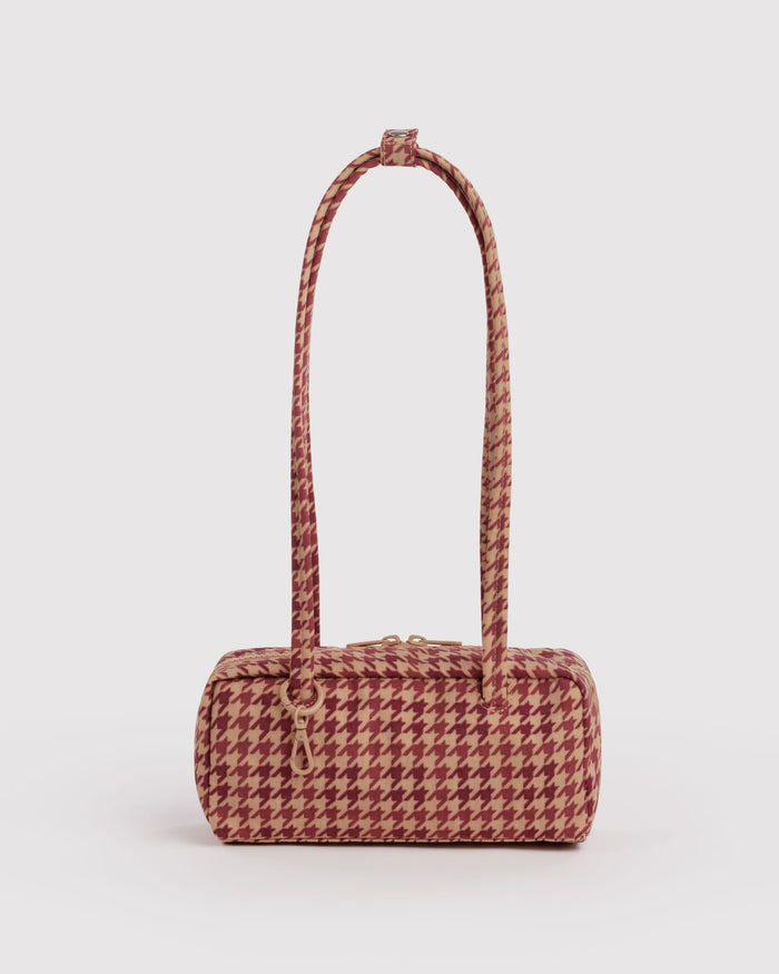 Small Nylon Bowler Bag L0 - Tan Houndstooth / OS