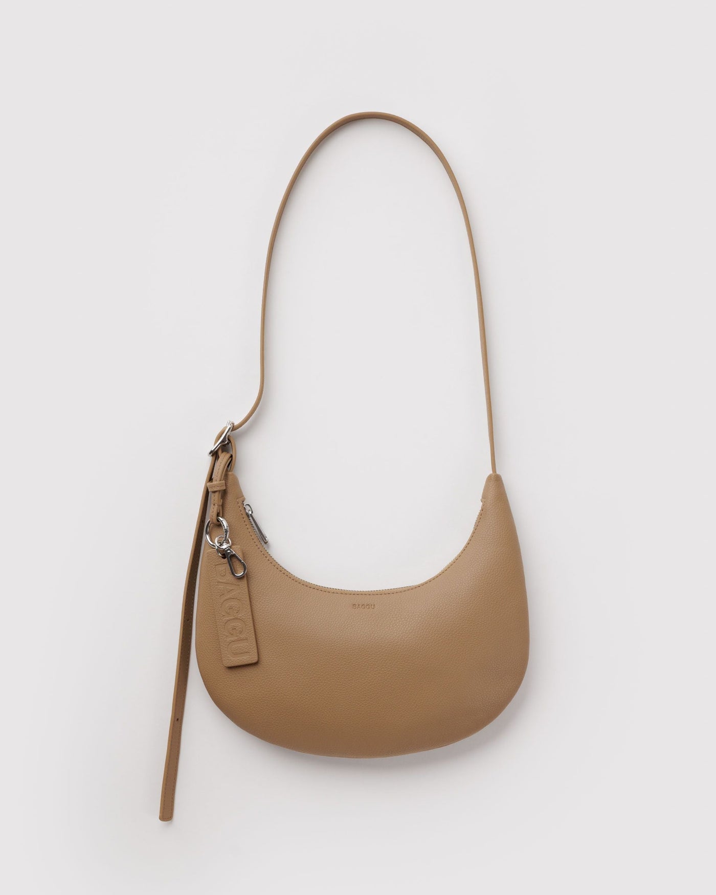 Small Recycled Leather Flat Crescent Y8