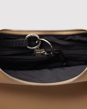 Small Recycled Leather Flat Crescent Y8