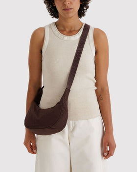 Small Nylon Crescent Bag H0