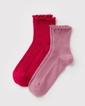 Lettuce Edge Sock Set of 2 X6