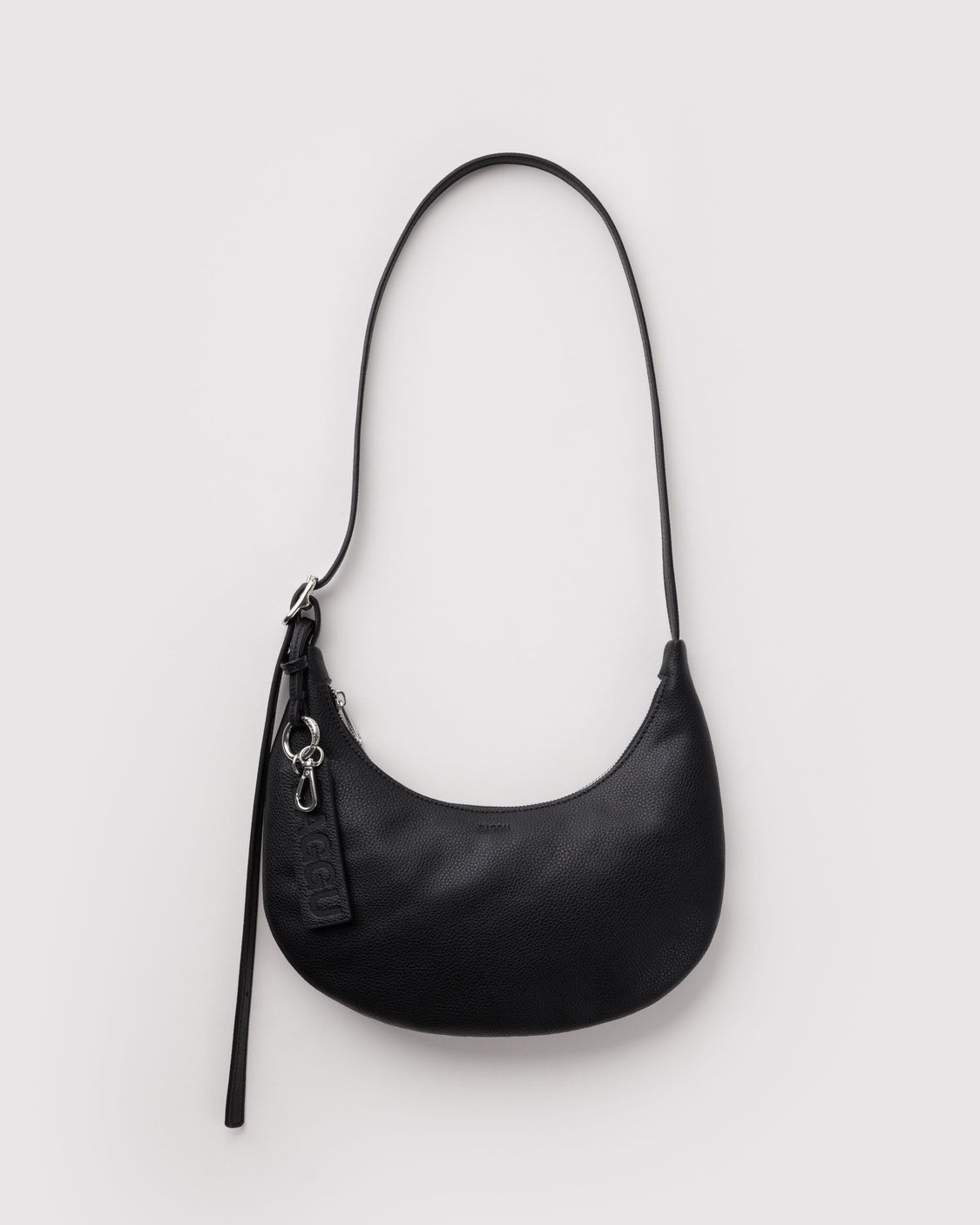 Small Recycled Leather Flat Crescent Y8