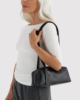 Small Recycled Leather Bowler Bag P4