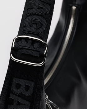 Medium Recycled Leather Crescent Bag H3