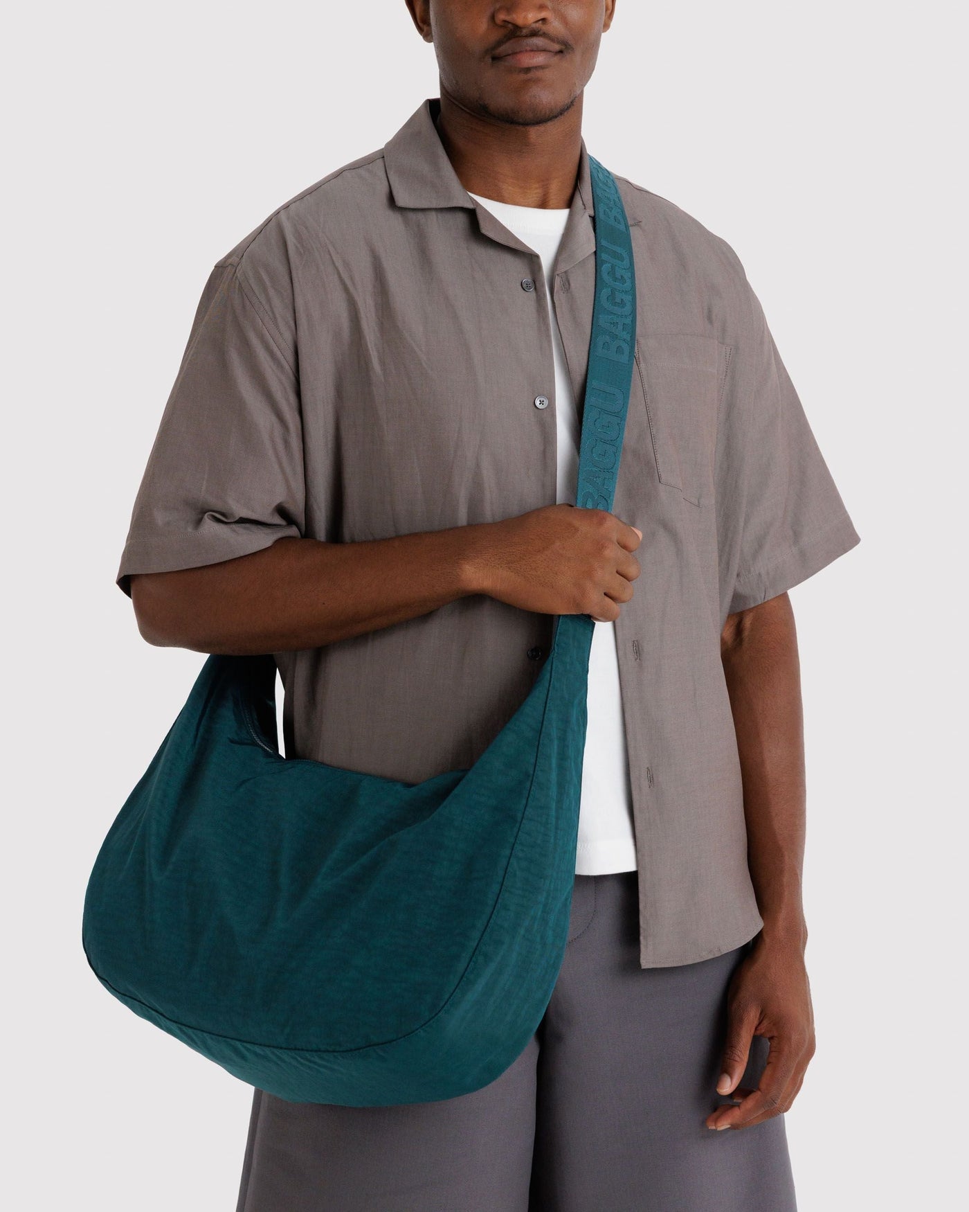 Large Nylon Crescent Bag D7