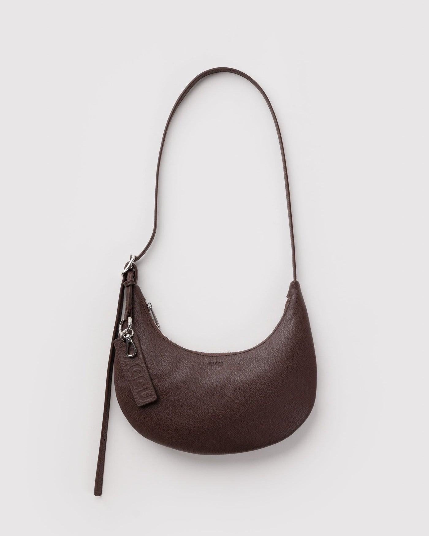 Small Recycled Leather Flat Crescent Y8