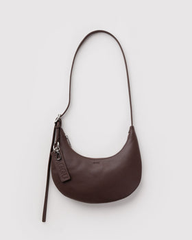 Small Recycled Leather Flat Crescent Y8