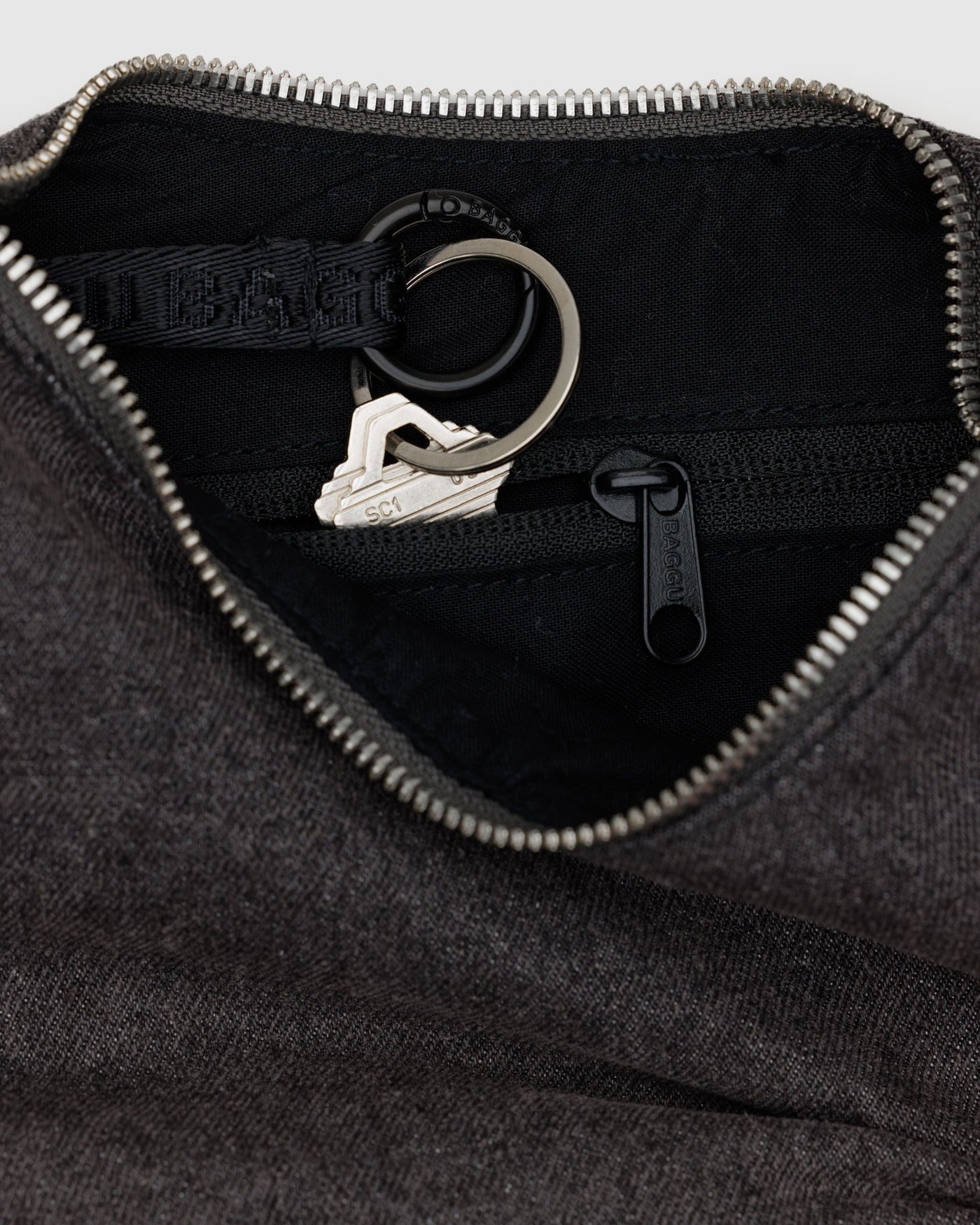 Small Denim Crescent Bag F9