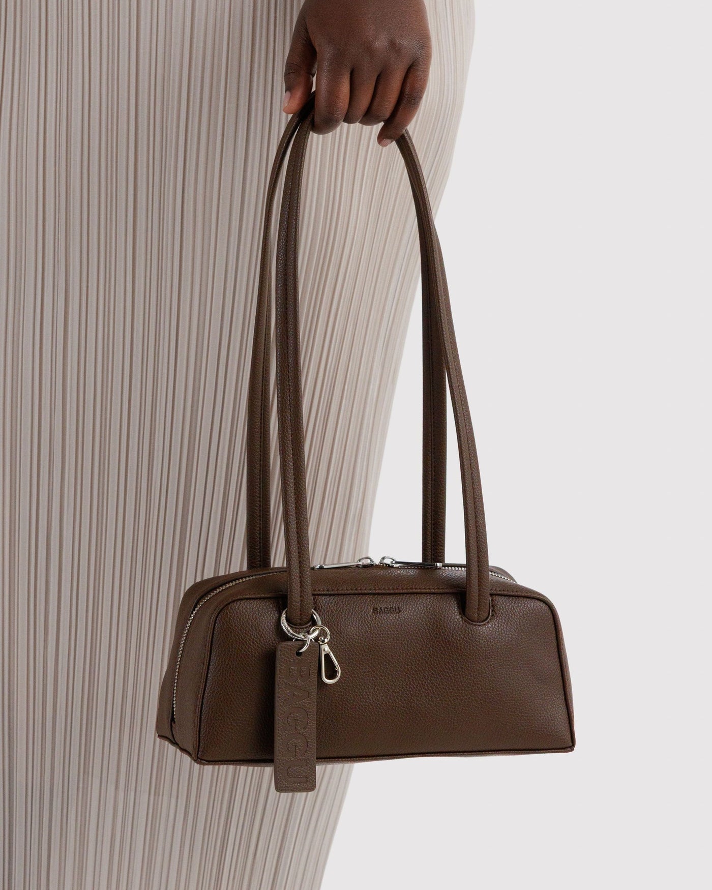 Small Recycled Leather Bowler Bag P4