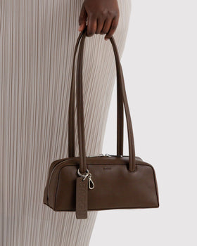 Small Recycled Leather Bowler Bag P4