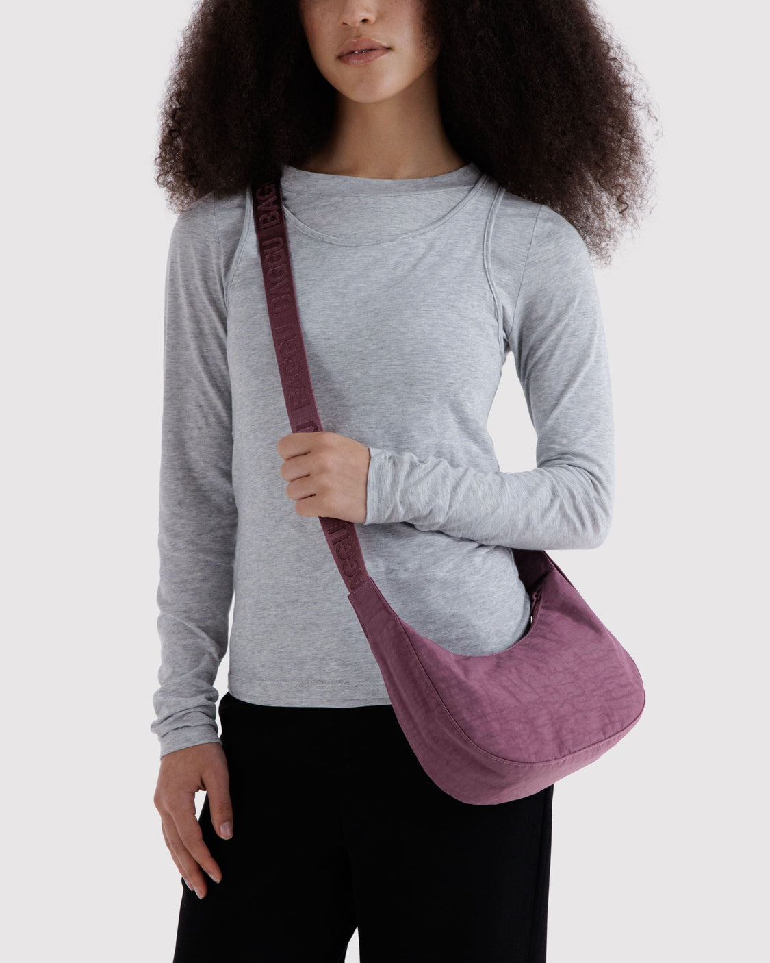 Small Nylon Crescent Bag H0