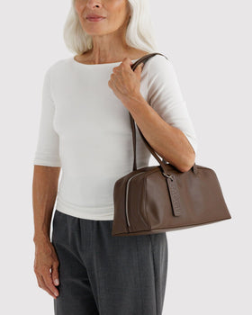 Recycled Leather Bowler Bag A0
