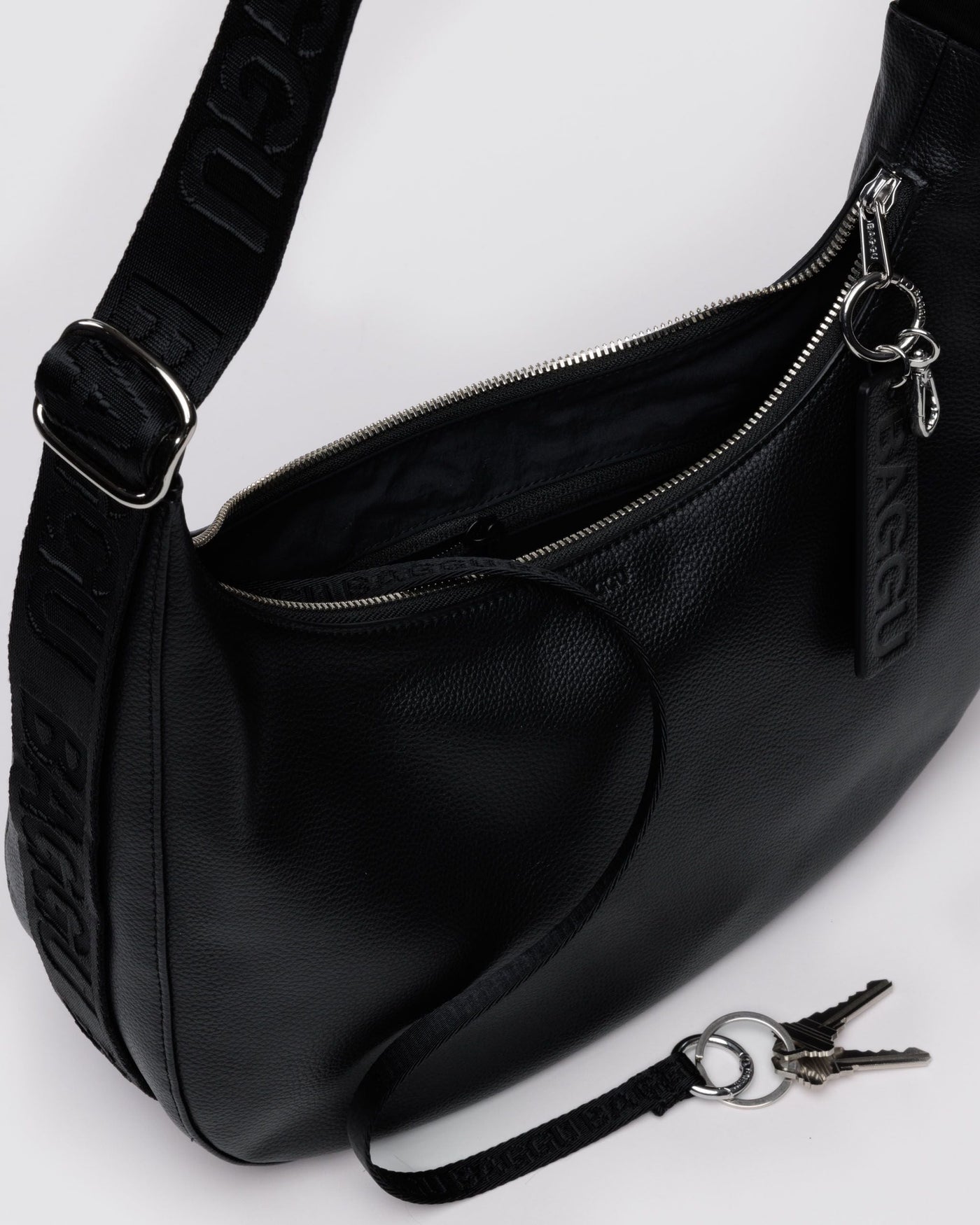 Medium Recycled Leather Crescent Bag H3
