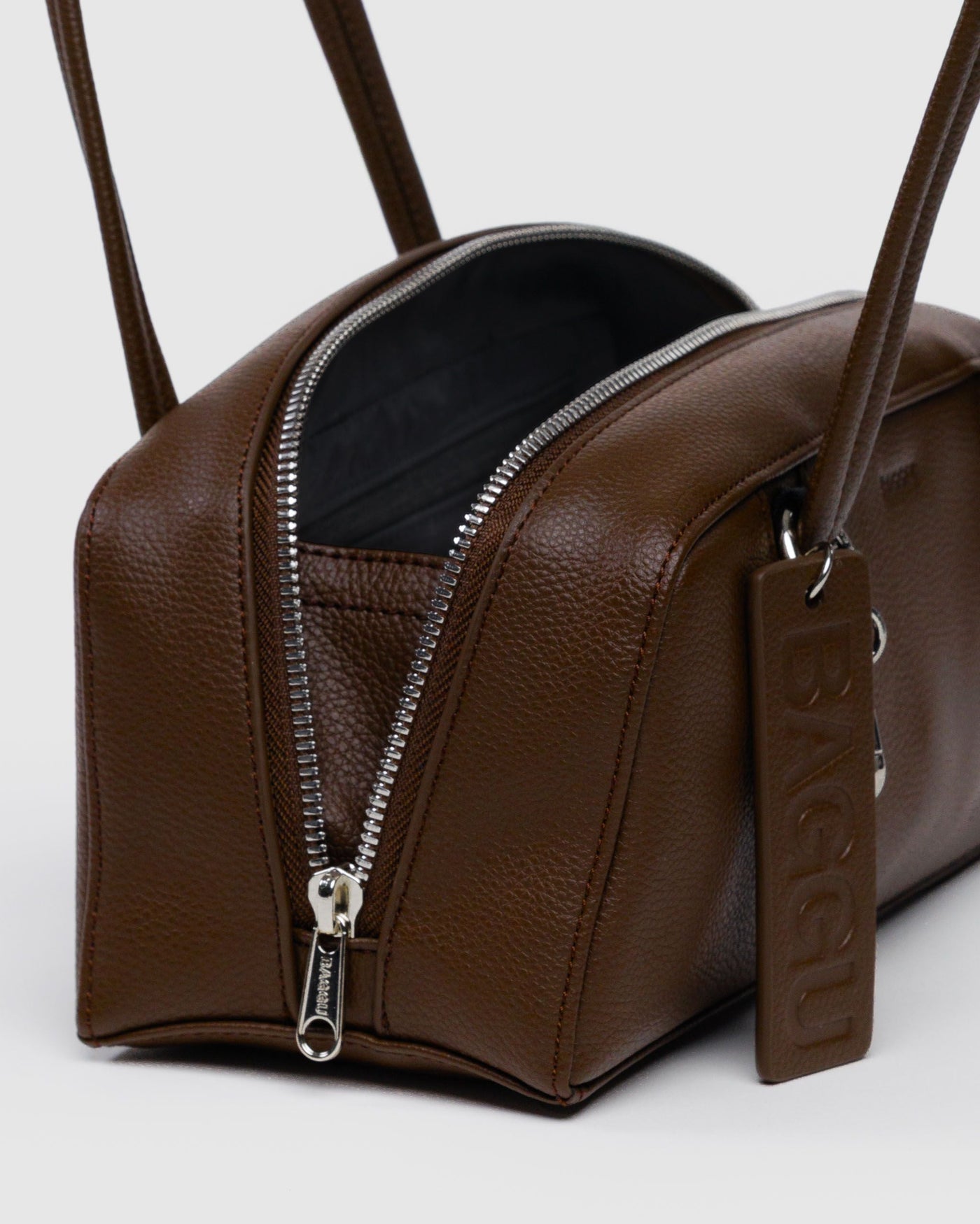 Small Recycled Leather Bowler Bag P4