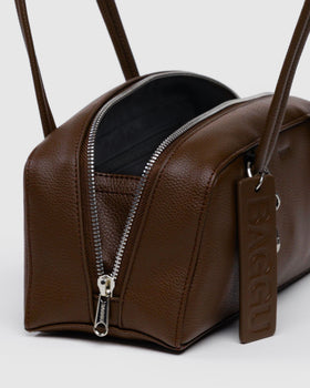 Small Recycled Leather Bowler Bag P4