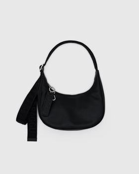 Small Recycled Leather Crescent Bag L4