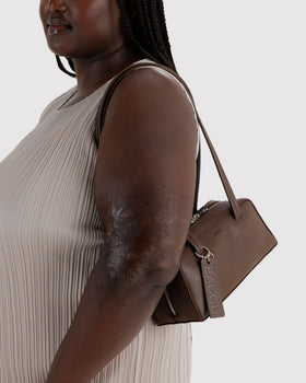 Small Recycled Leather Bowler Bag P4