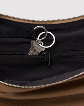 Medium Recycled Leather Flat Crescent K1
