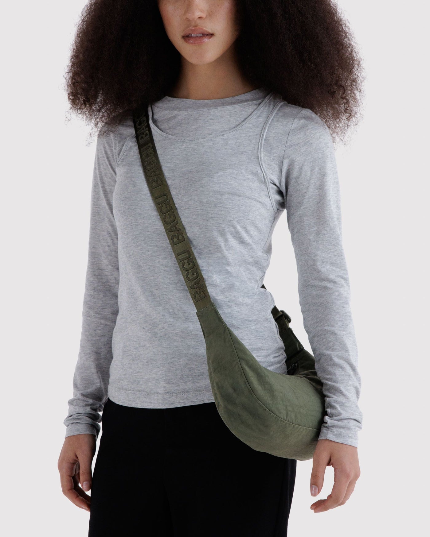 Small Nylon Crescent Bag H0