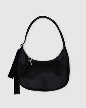 Medium Recycled Leather Crescent Bag H3