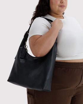 Recycled Leather Shoulder Bag B5